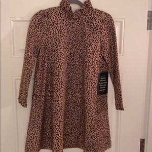 NWT Tuckernuck Ruffleneck Leopard Dress